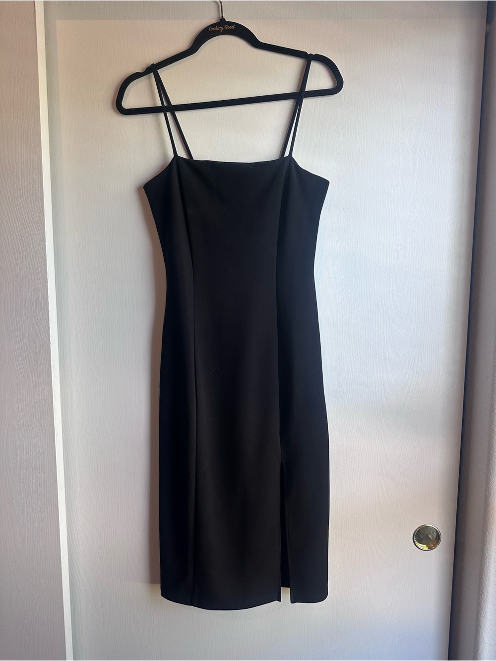Leith Black Midi Dress with Thin Straps worn once